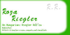 roza riegler business card
